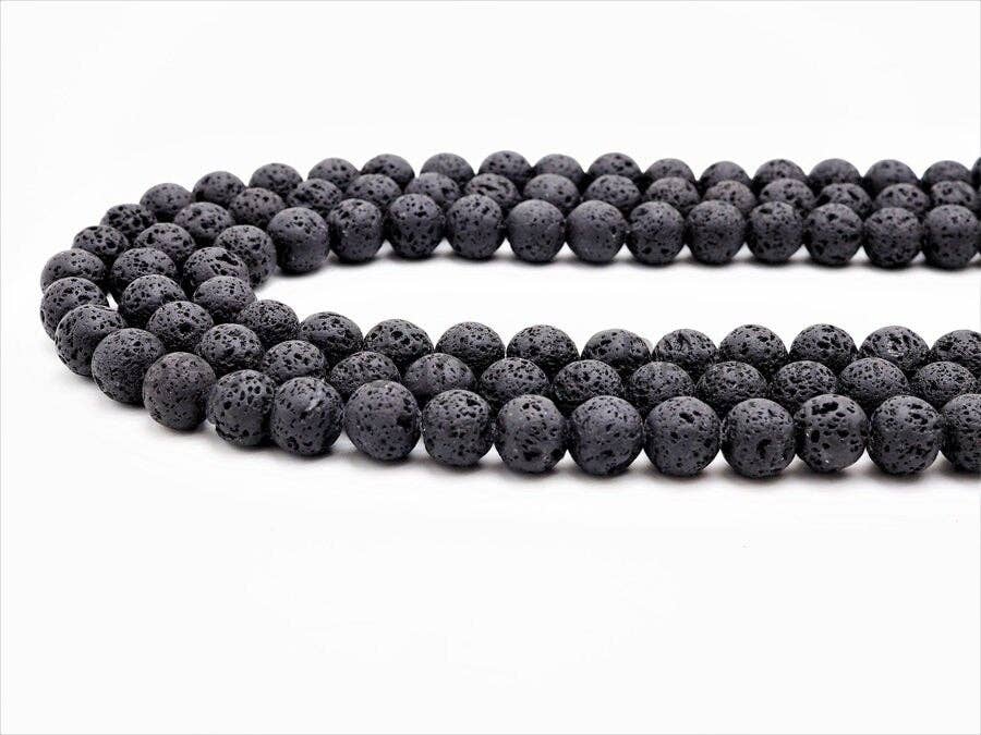 Wholesale Black Lava Round Beads, 4mm/6mm/8mm/10mm/12mm/14mm