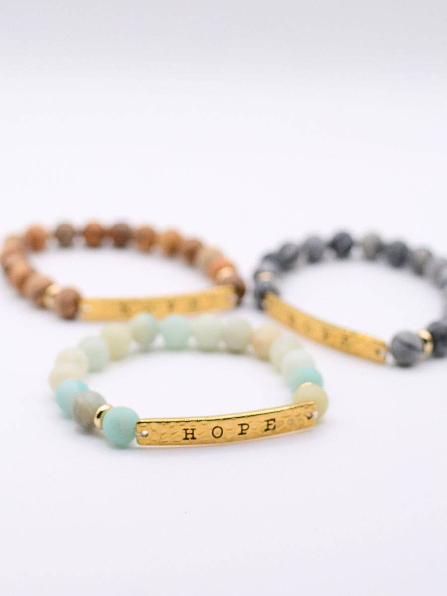 HOPE stone Bible inspirational religious bracelet jewelry