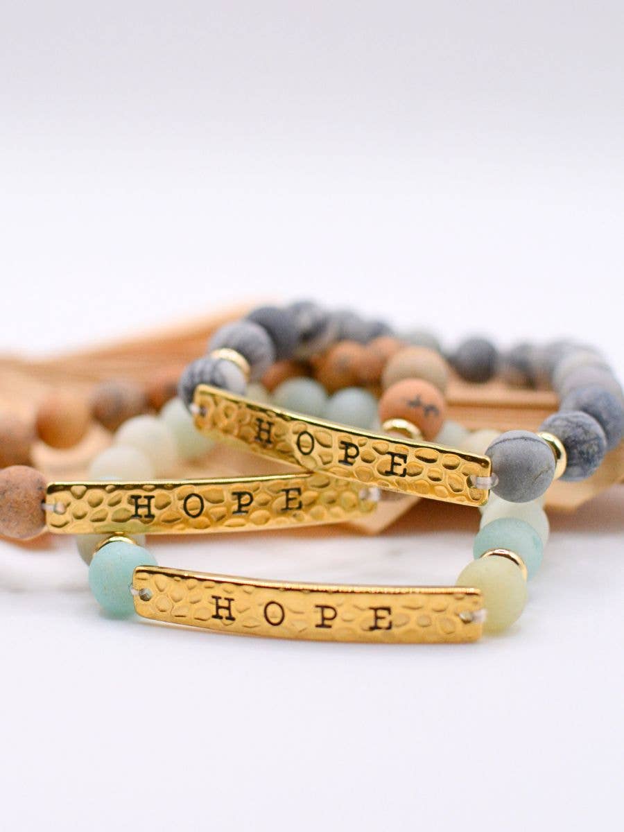 HOPE stone Bible inspirational religious bracelet jewelry
