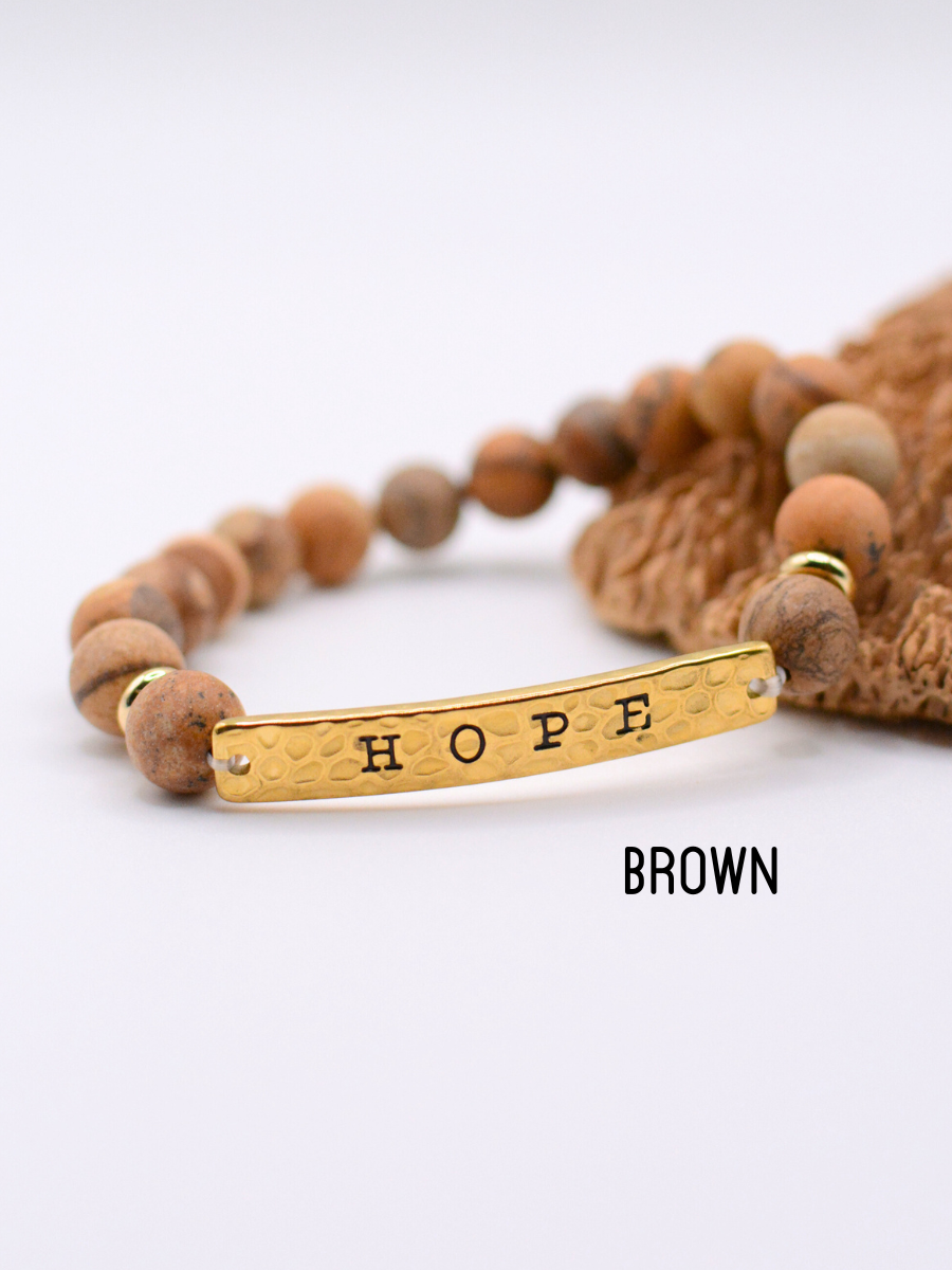 HOPE stone Bible inspirational religious bracelet jewelry