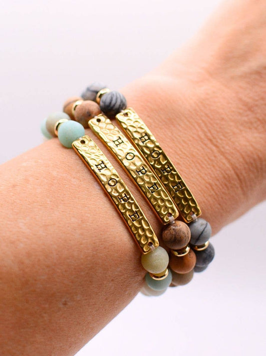 HOPE stone Bible inspirational religious bracelet jewelry