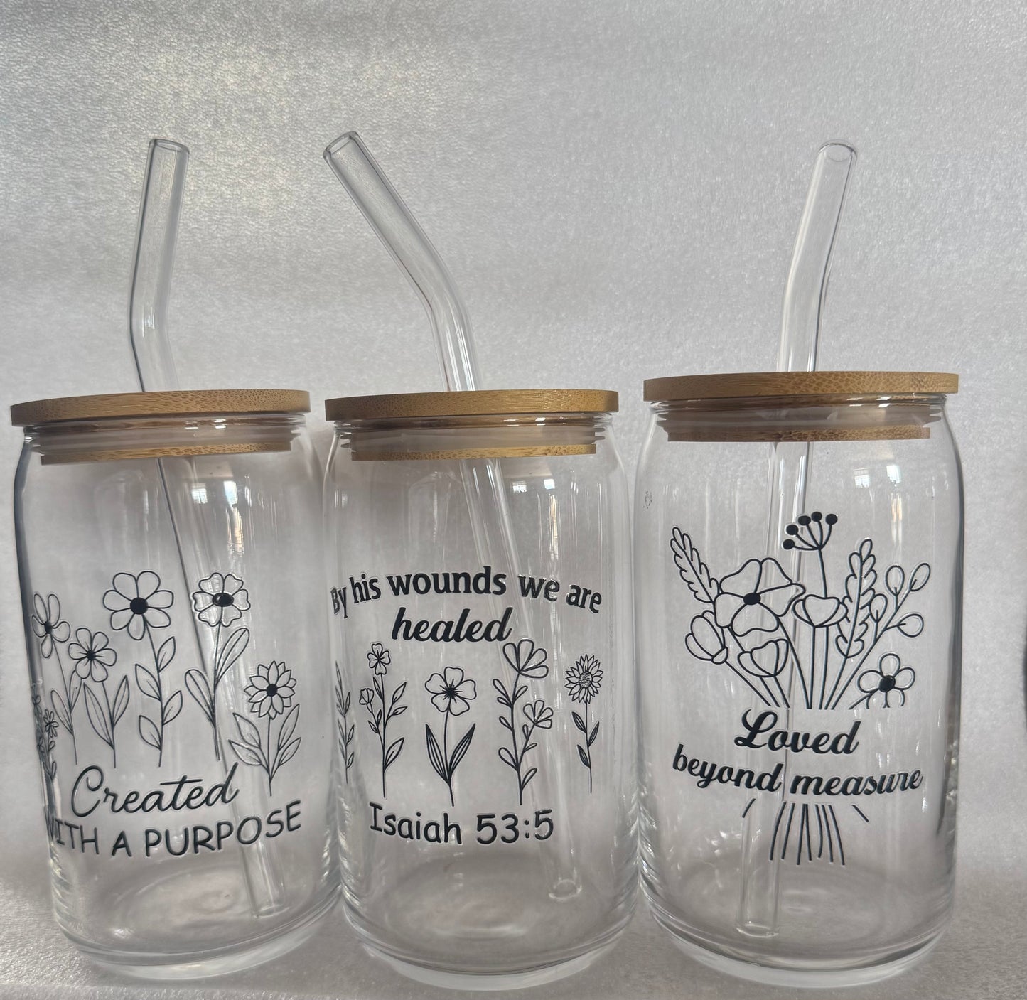 Glass Tumblers - Bible Verses