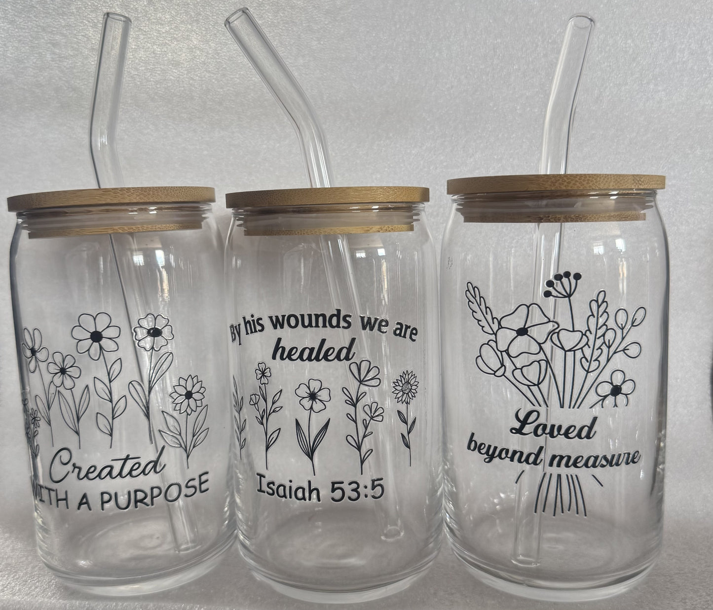 Glass Tumblers - Bible Verses