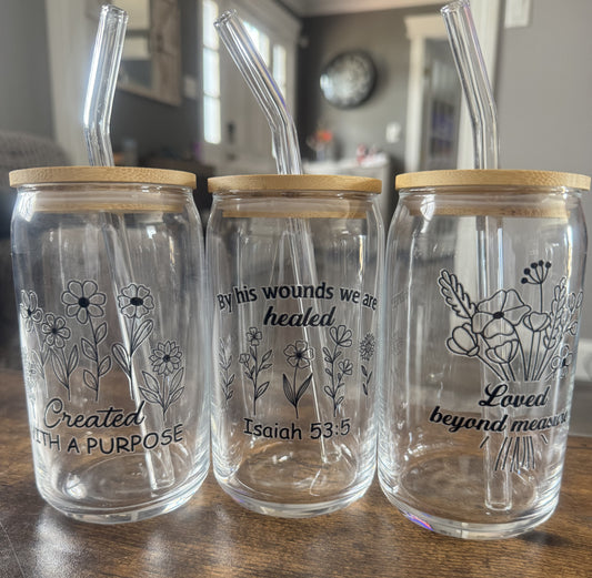 Glass Tumblers - Bible Verses