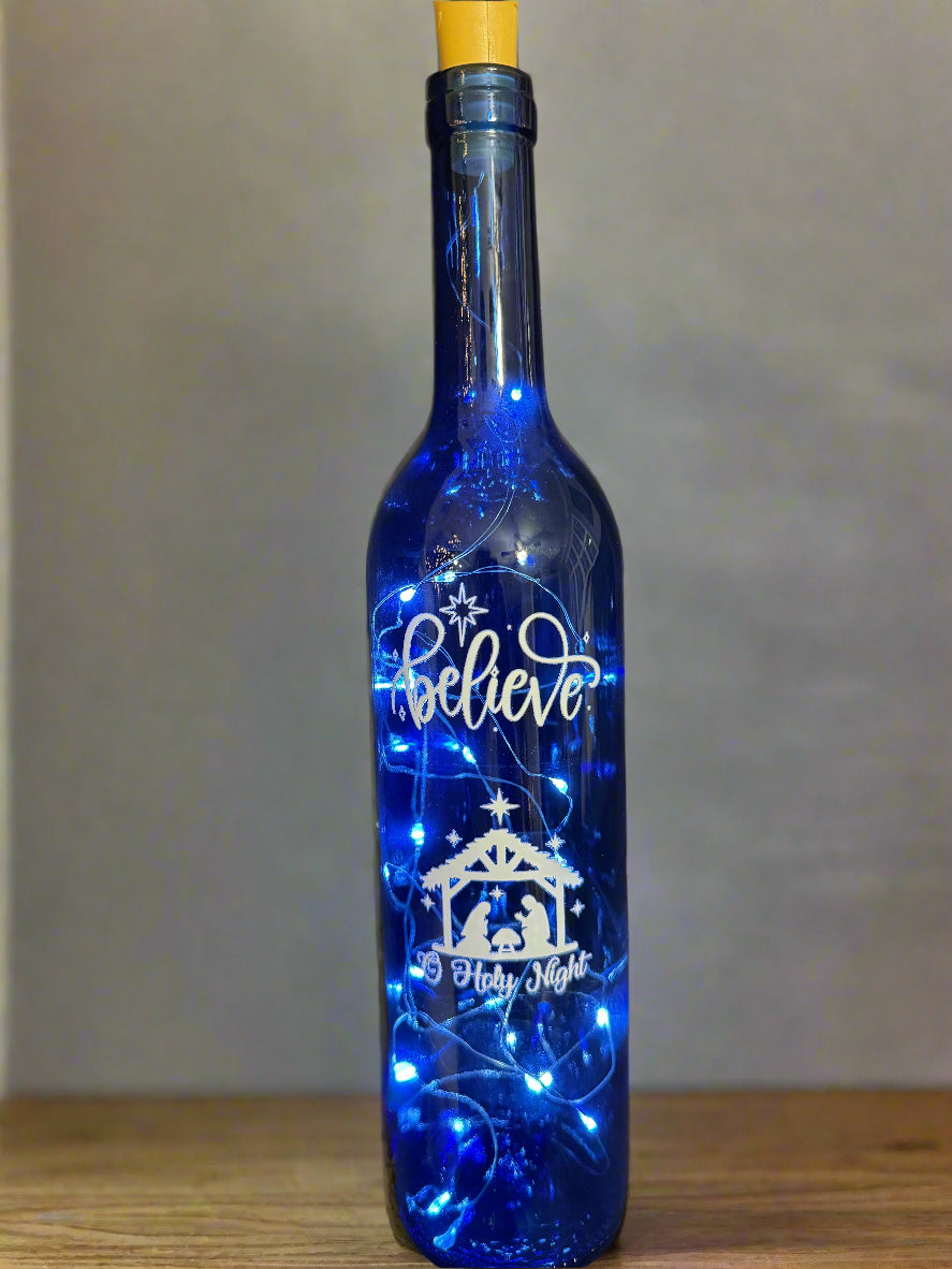 LED Light Up Holiday Wine Bottles