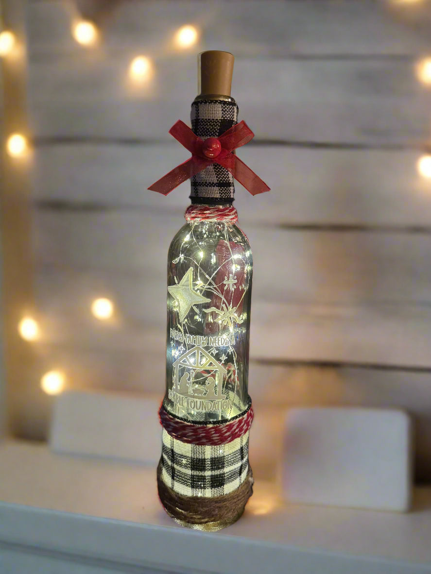 LED Light Up Holiday Wine Bottles