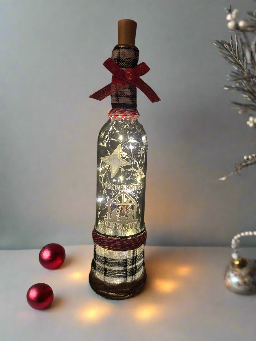 LED Light Up Holiday Wine Bottles