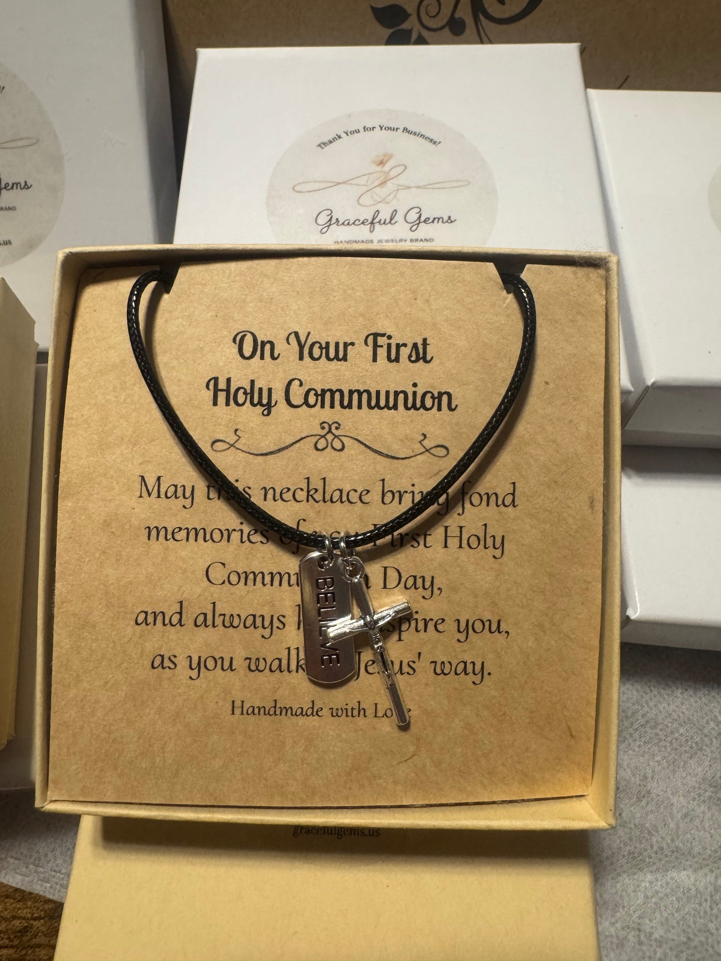Cross Necklaces w/Inspirational Charm