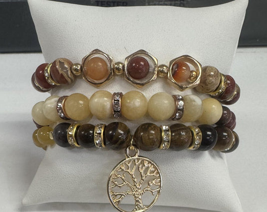 Eden Stack - Tree of Life Bracelet Set